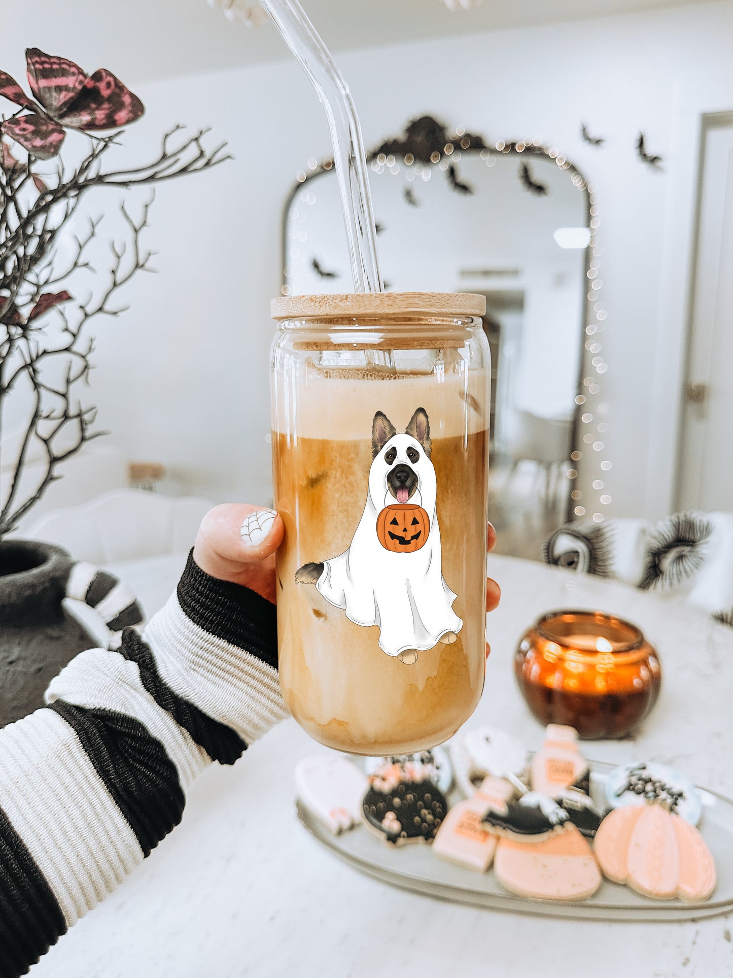 Spooky Pup Glass Can