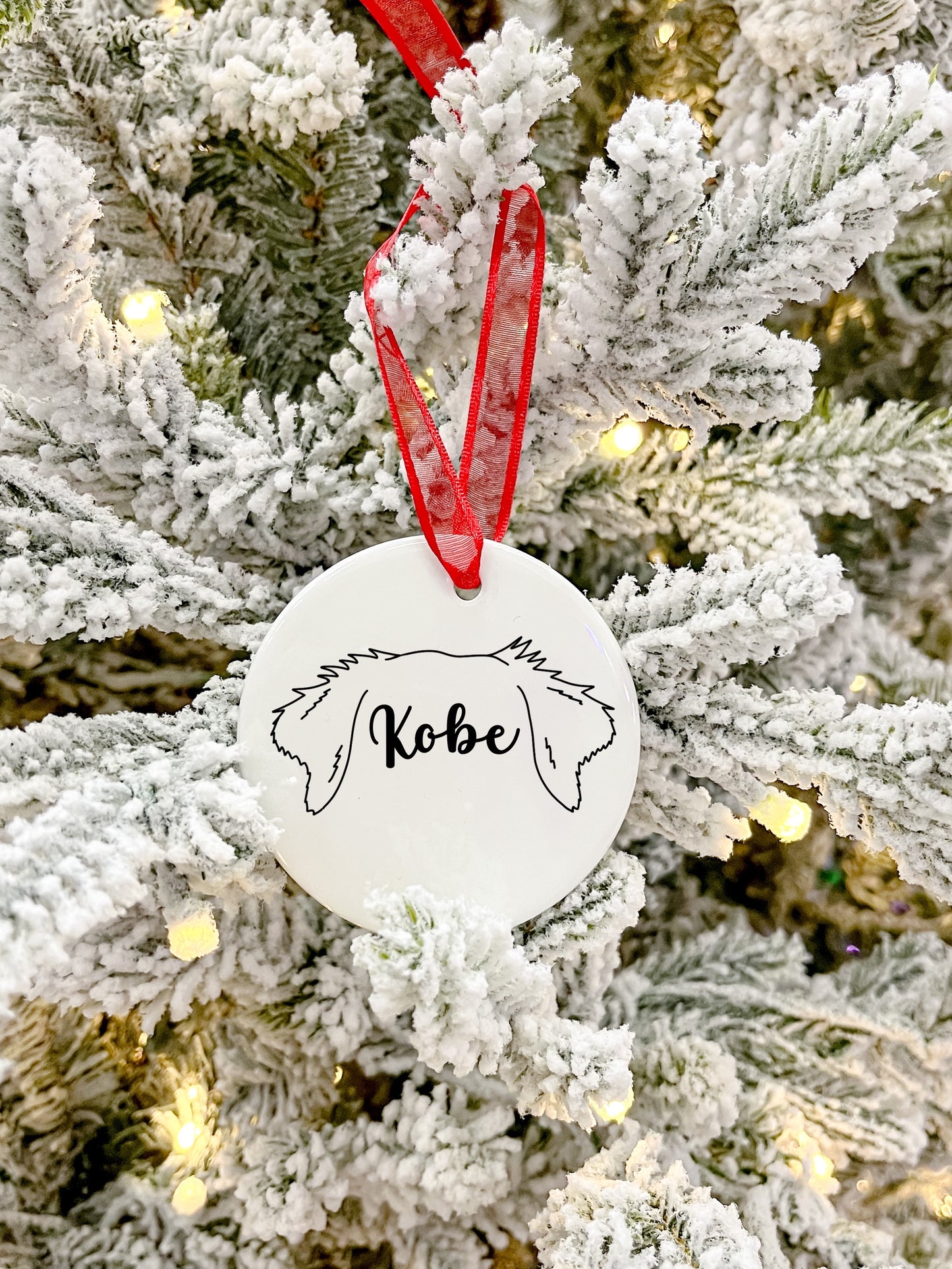 Dog Ear Ceramic Ornaments