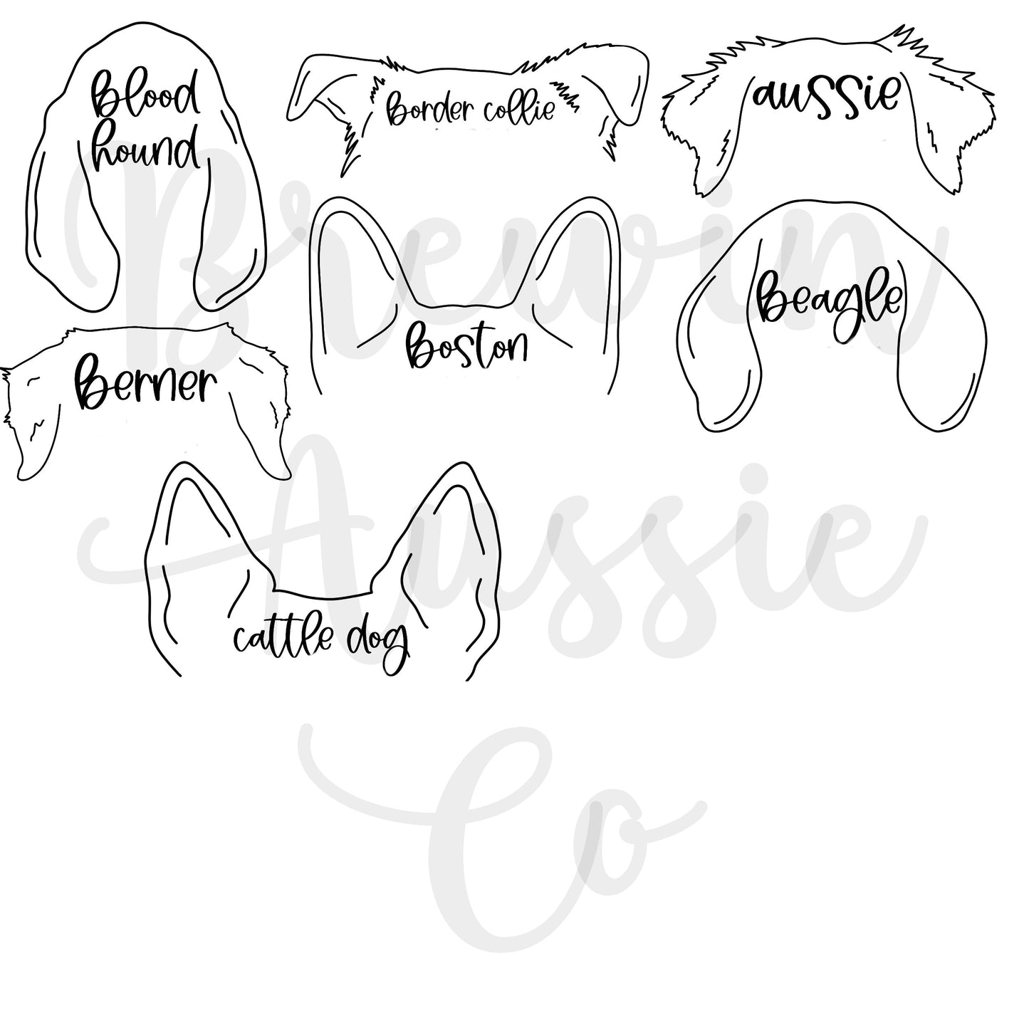 Dog Ear Ceramic Ornaments