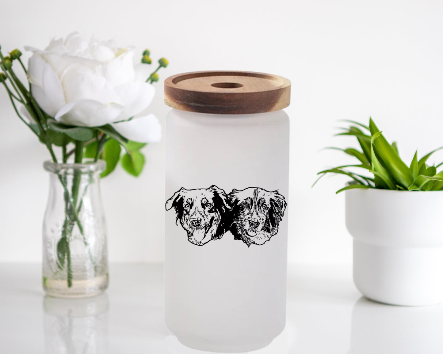 Dog Drawing Large Treat Jar