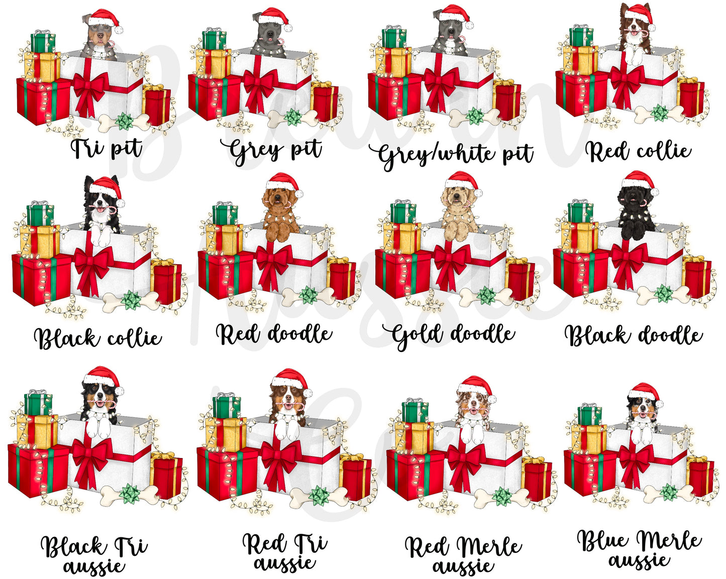 Holiday Pup Ceramic Ornaments