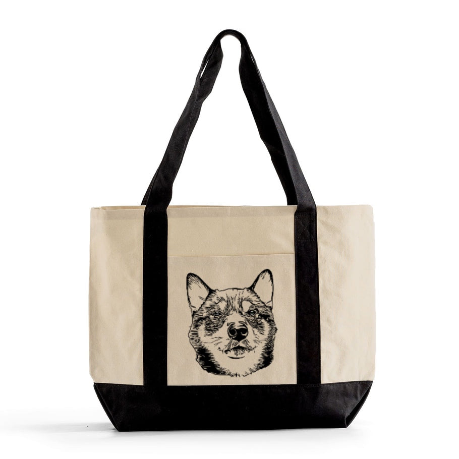 Dog Drawing Market Tote