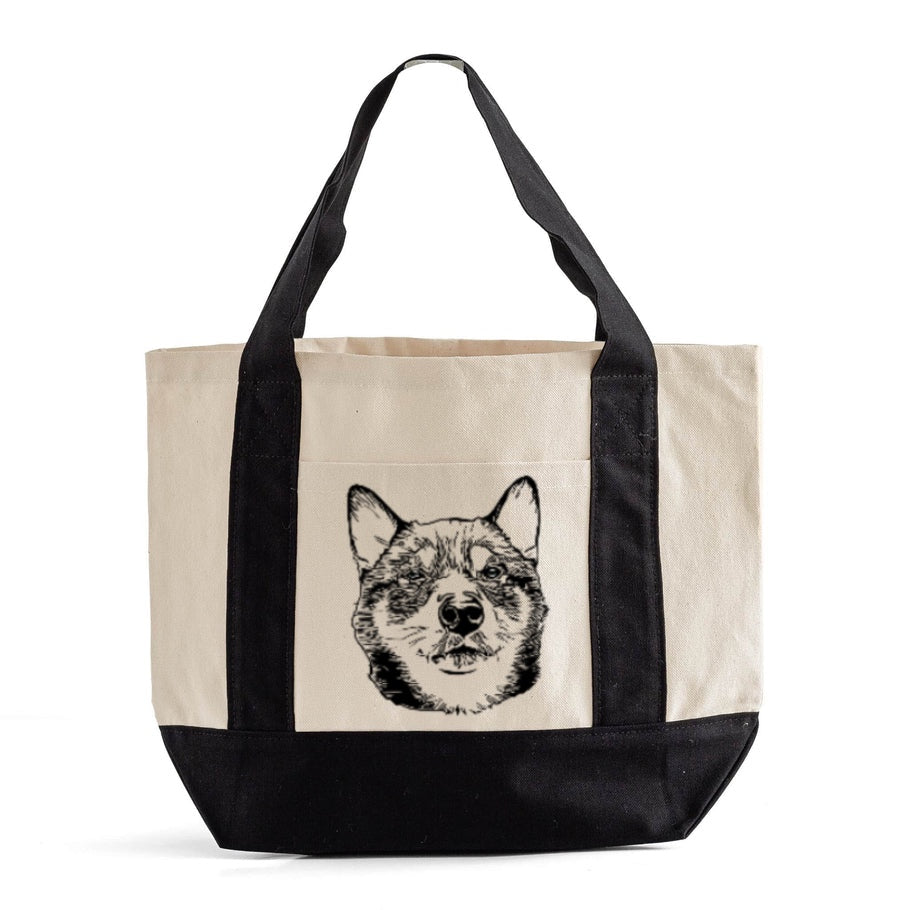 Dog Drawing Market Tote