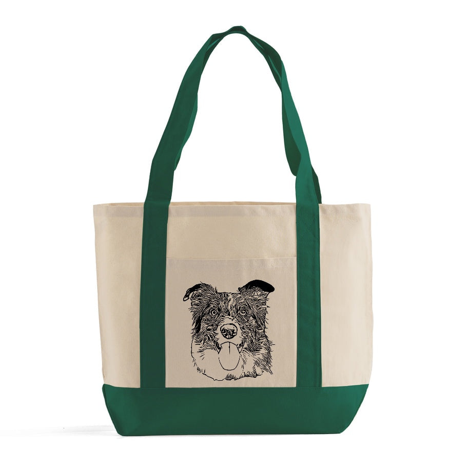 Dog Drawing Market Tote