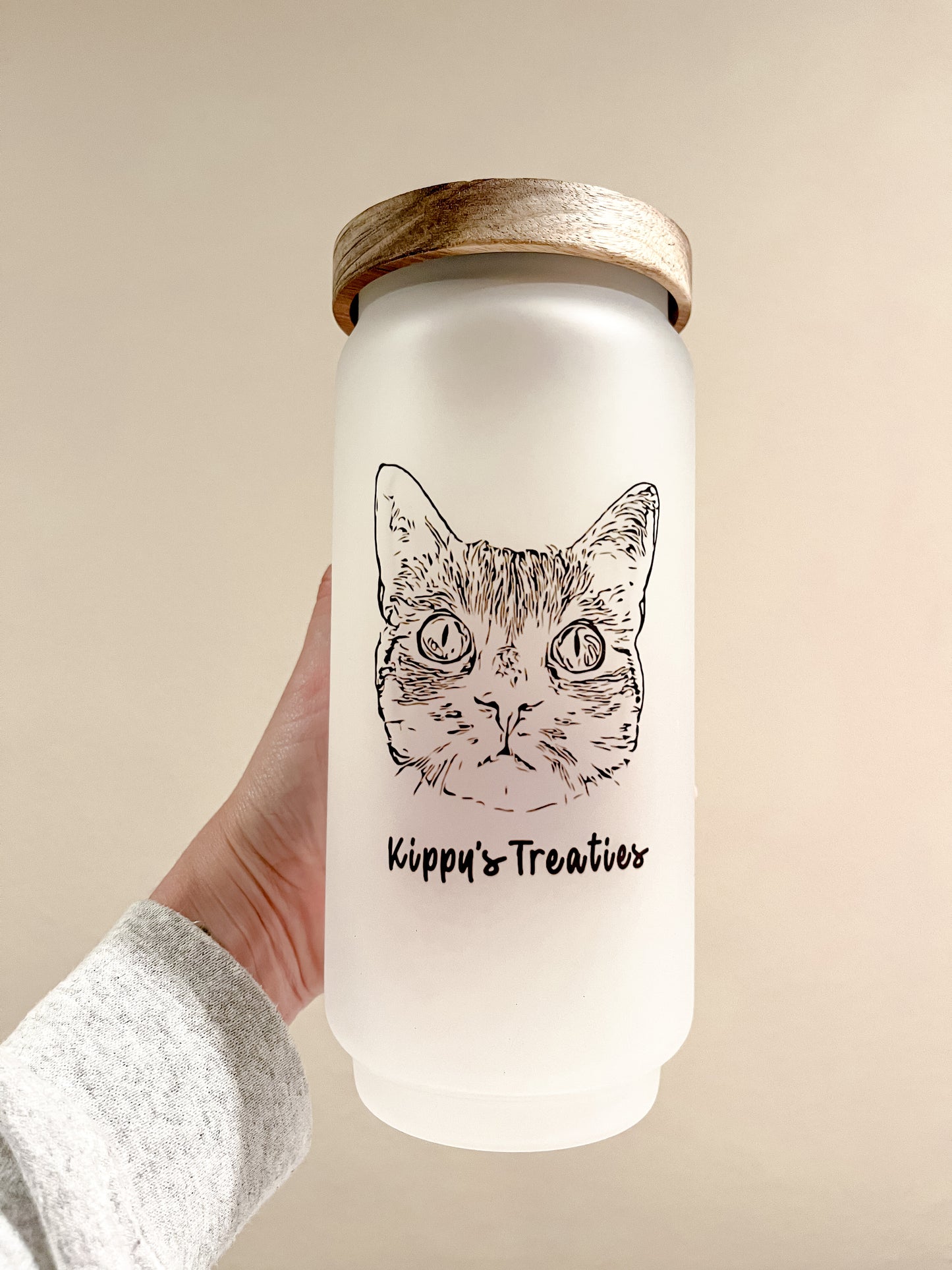 Pet Drawing Large Treat Jar