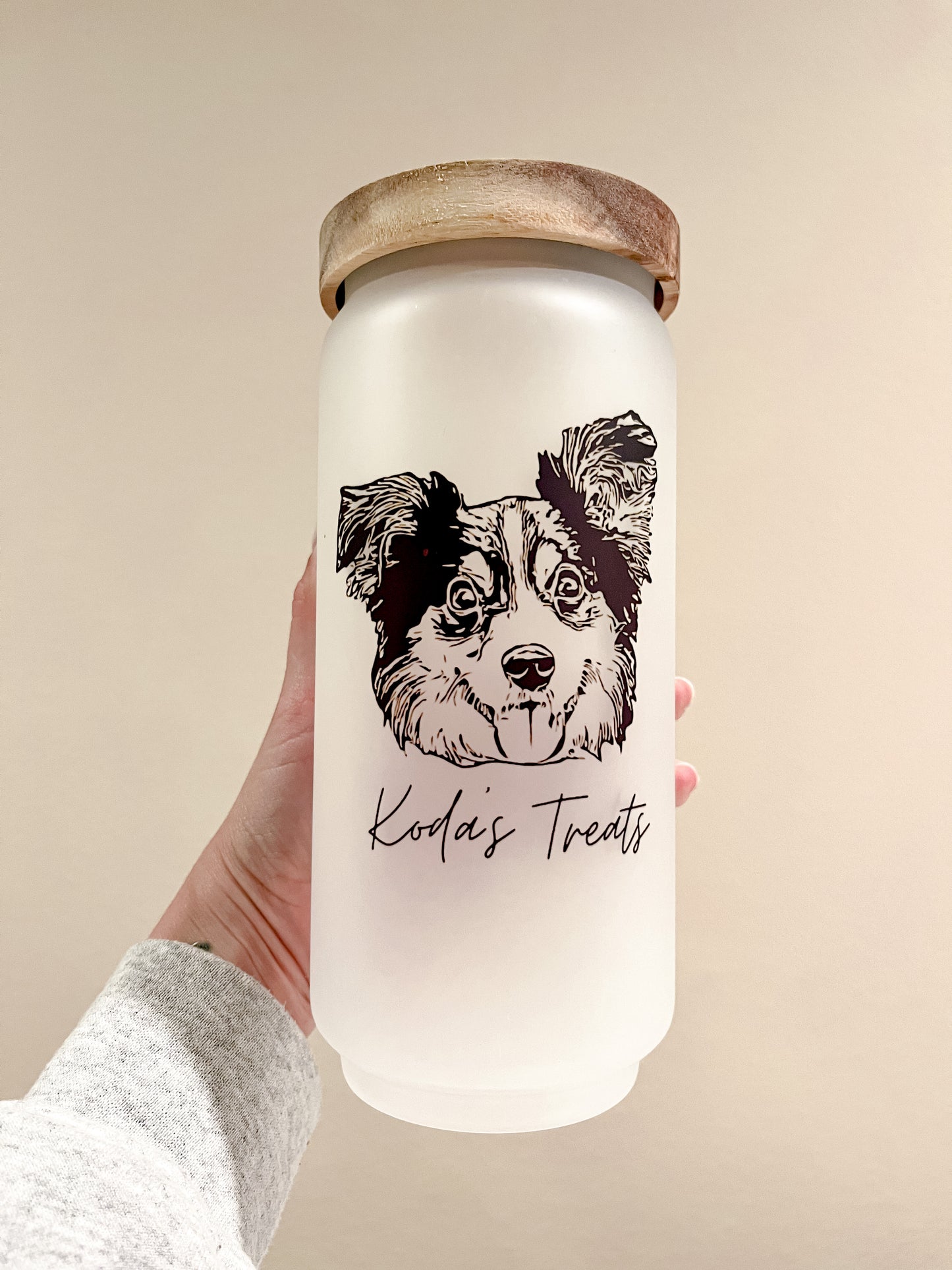 Dog Drawing Large Treat Jar
