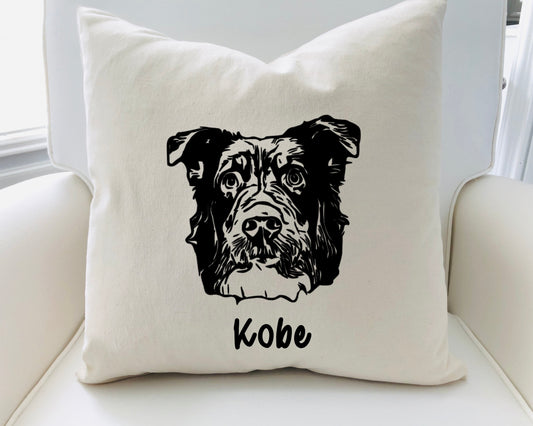 Dog Drawing Pillow