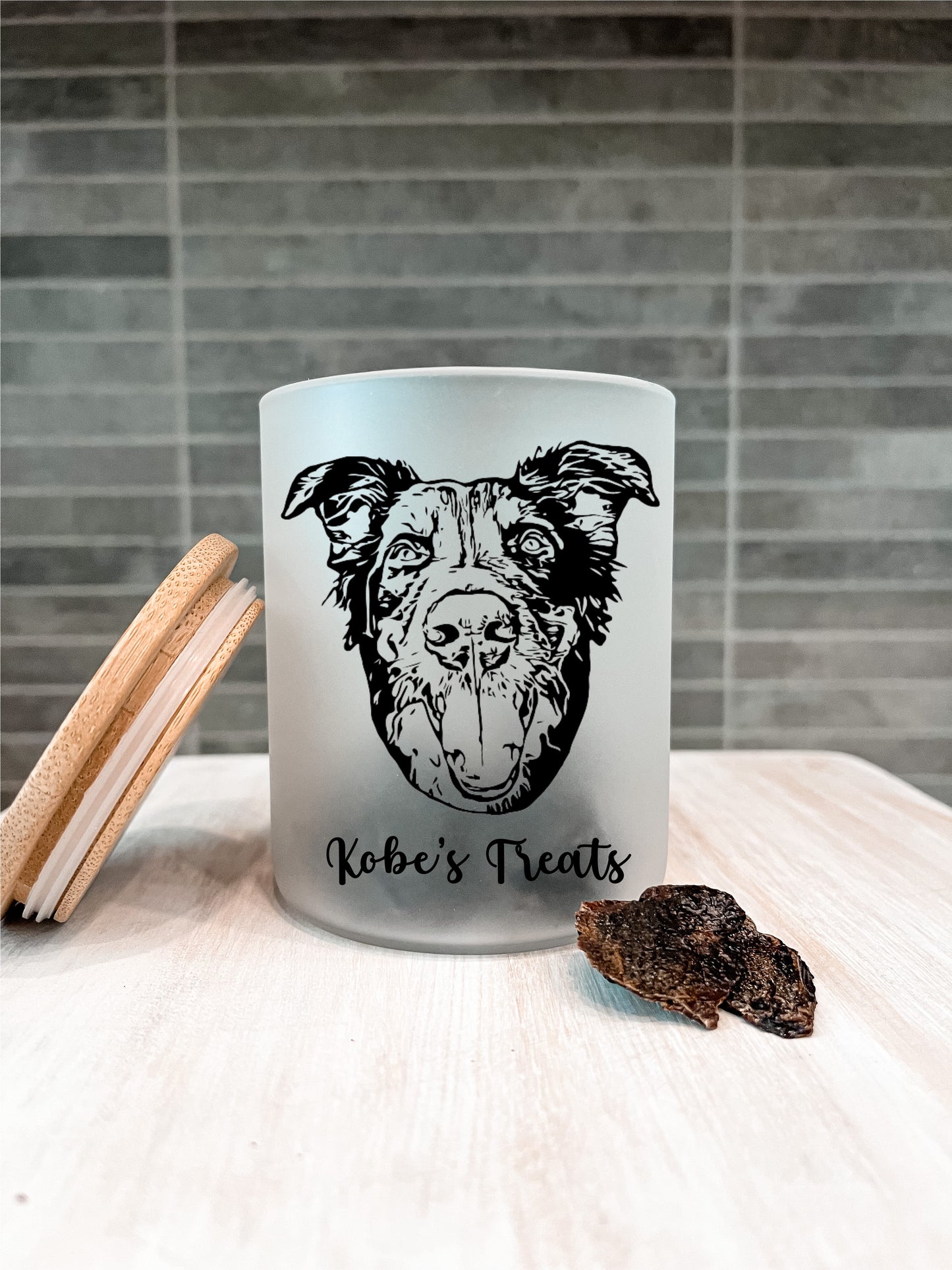 Dog Drawing Small Treat Jar